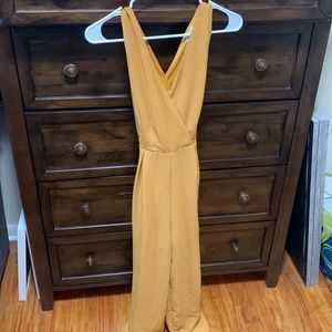 Yellow capri romper